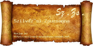 Szilvási Zsuzsanna névjegykártya