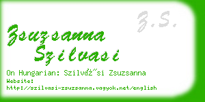 zsuzsanna szilvasi business card